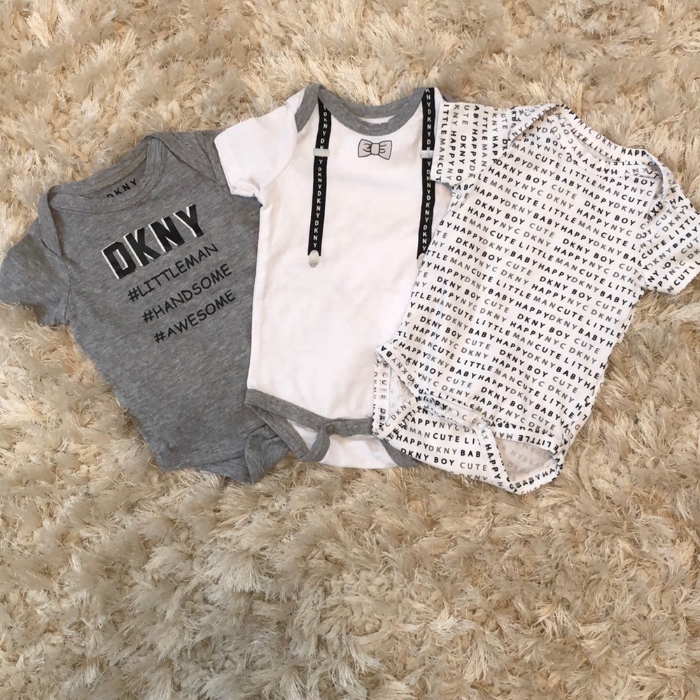 DKNY set of 3 Baby By Onesies- size 3-6 months